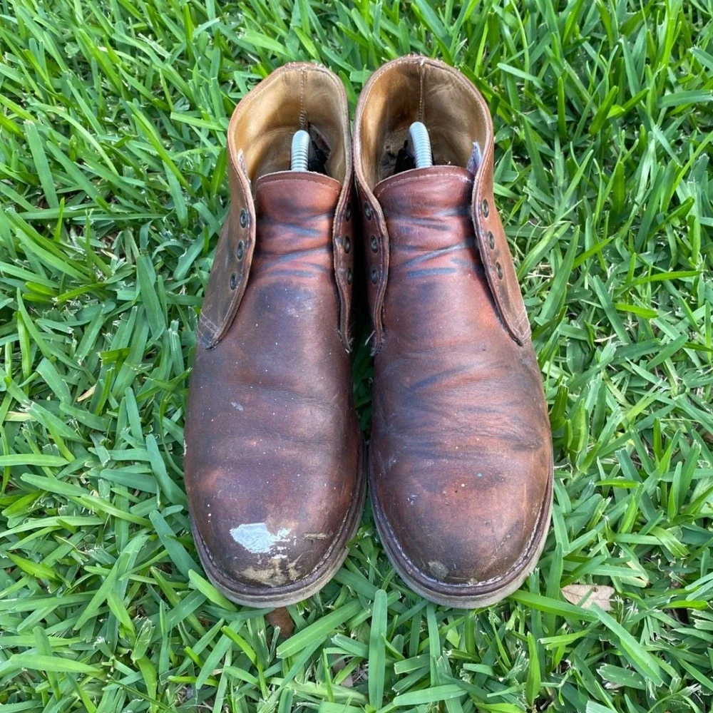 Red Wing Heritage Work Chukka Leather Boots Mens 10 D Copper Brown Made in USA